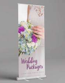 Narrow roll up banner